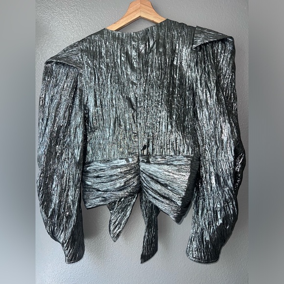 Ronny Kobo Jaden Metallic Bow top S - Picture 6 of 6